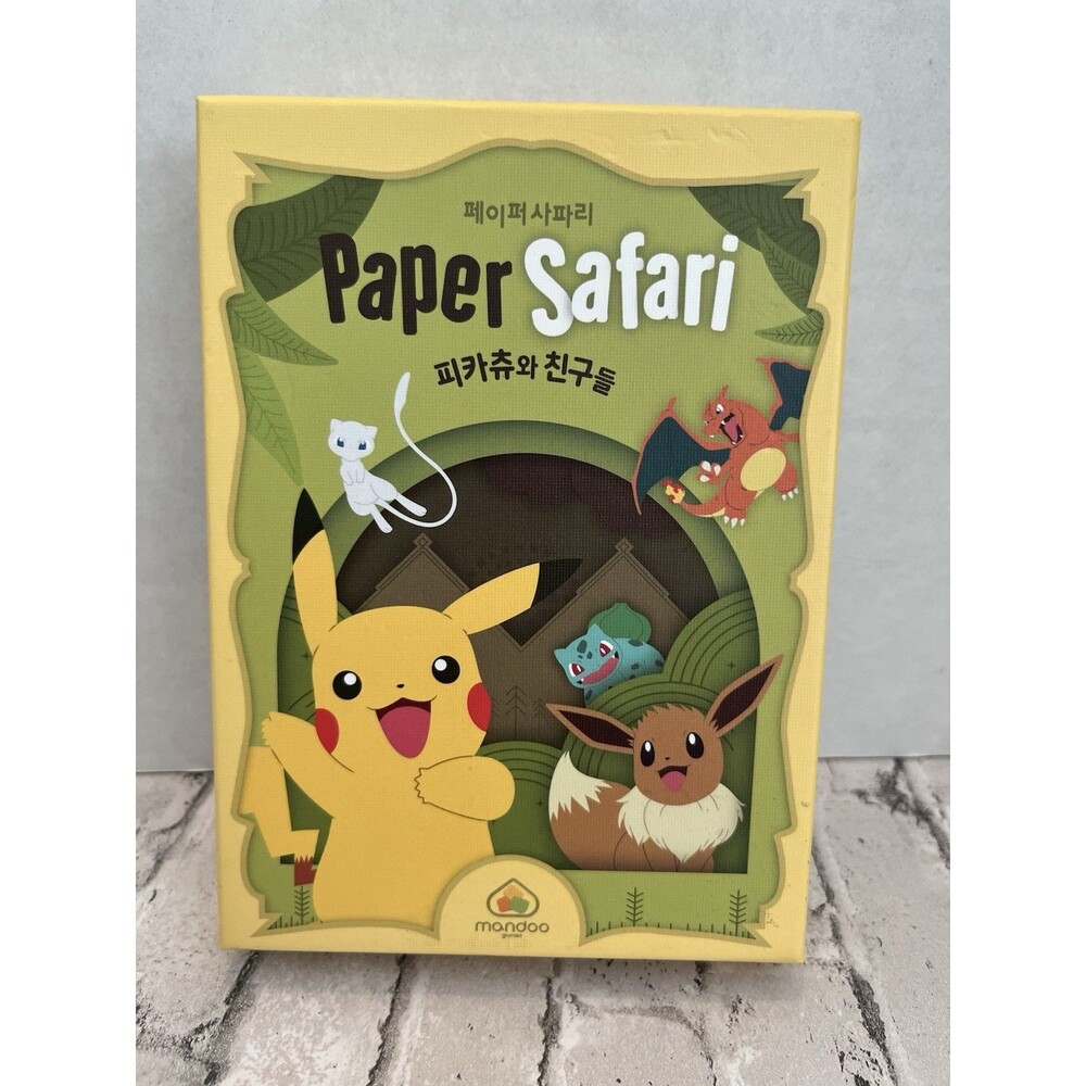 Pokemon Paper Safari Pikachu & Point Salad Meowth edition Card Board Game Korean